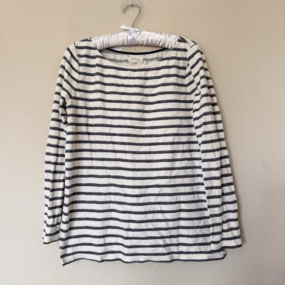 Lou & Grey 3/4 Sleeve Blouse Size Small Nautical Resortwear Striped - Picture 7 of 7
